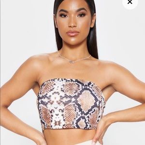 Snake print crop top